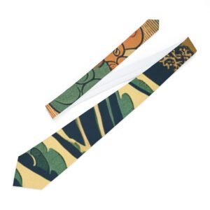 "Hokusai" Stylish Floral Necktie for Men | Elegant Accessory for Weddings, Parties, Gift Ideas, Office Wear, Formal Events
